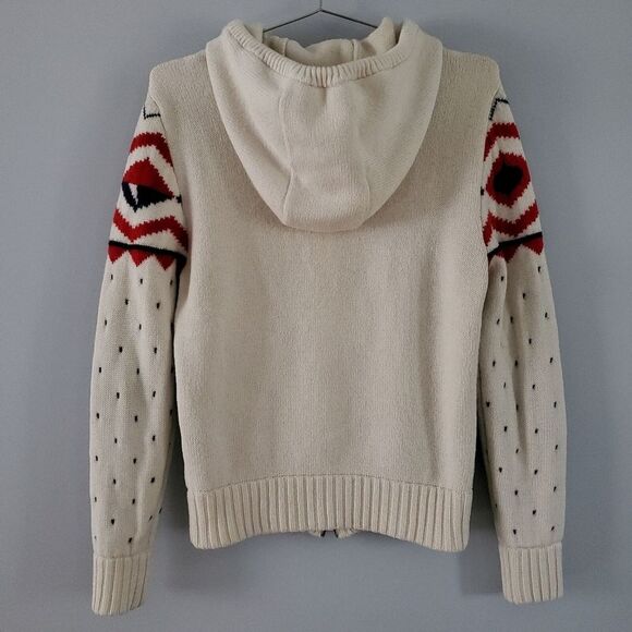 Gianfranco Ferré Vintage Fair Isle Aztec Heavyweight Hooded Full Zip Sweater - Picture 10 of 16